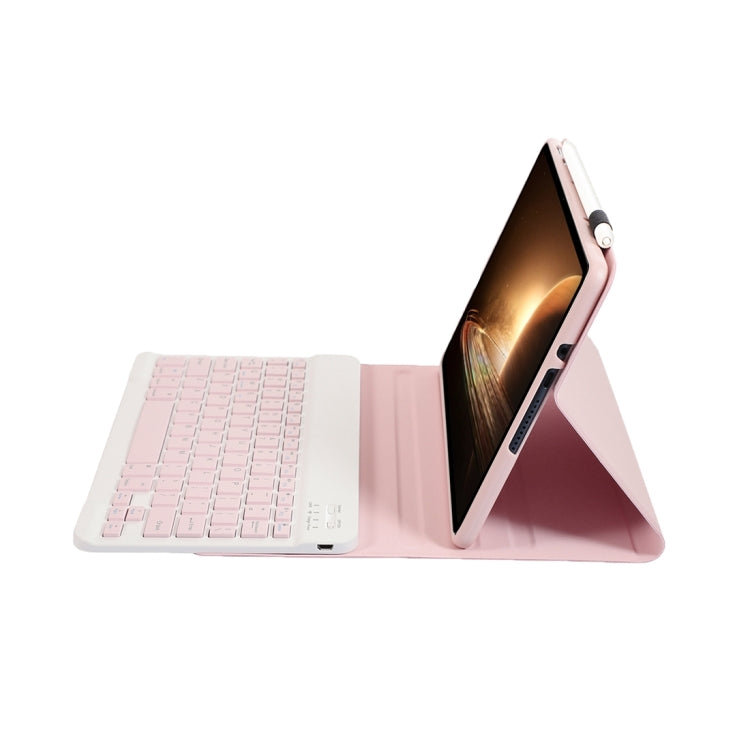 For OPPO Pad 2 11.61 inch 2023 OP13 Lambskin Texture Ultra-thin Detachable Bluetooth Keyboard Leather Case(Pink) by buy2fix