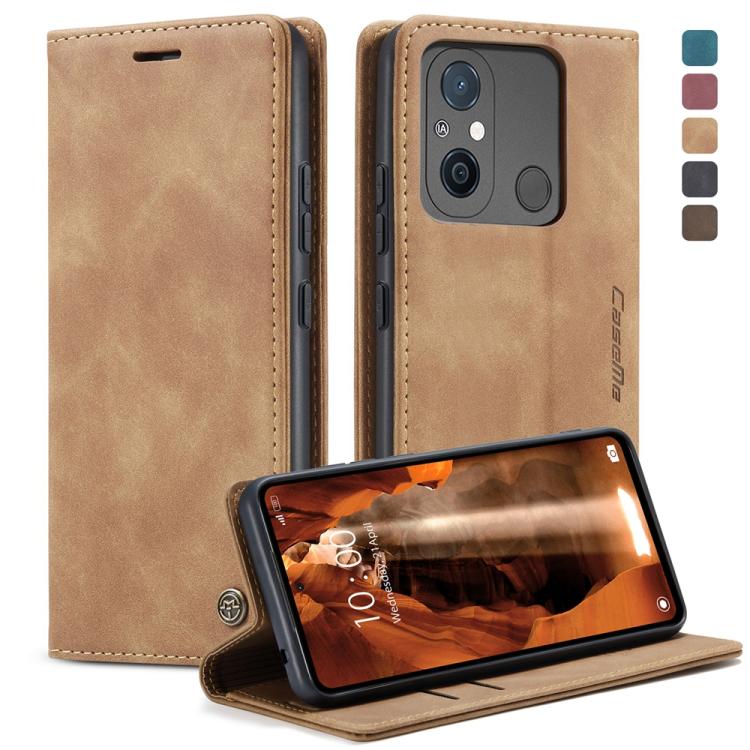 For Xiaomi Redmi 11A / 12C CaseMe 013 Multifunctional Horizontal Flip Leather Phone Case(Brown) - Xiaomi Cases by CaseMe | Online Shopping UK | buy2fix
