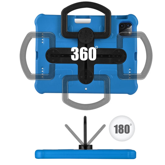 Shield 360 Rotation Handle EVA Shockproof PC Tablet Case For iPad Air 11 2024/Pro 11 2018/2020/2021/Air 4/Air 5 10.9(Blue Black) by buy2fix