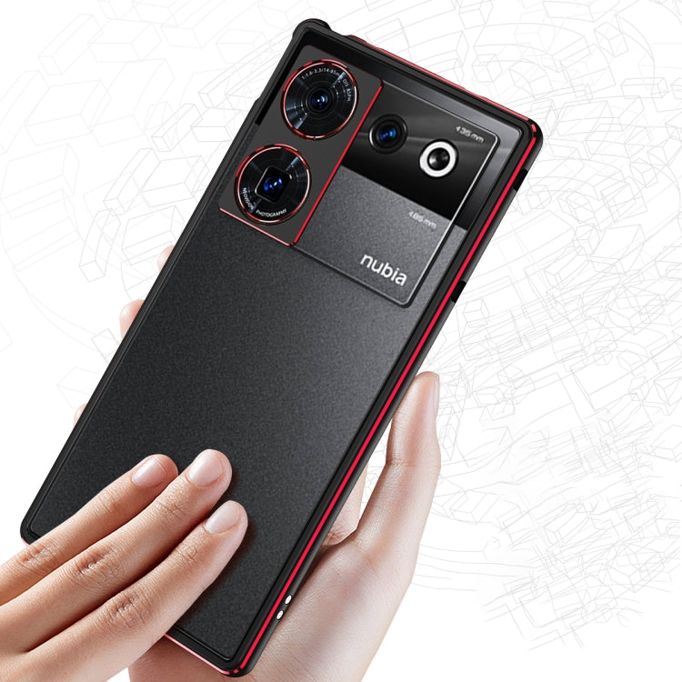 For ZTE nubia Z50 Ultra LK Aurora Metal Frame Phone Case with Lens Cover(Silver) - ZTE Cases by buy2fix | Online Shopping UK | buy2fix