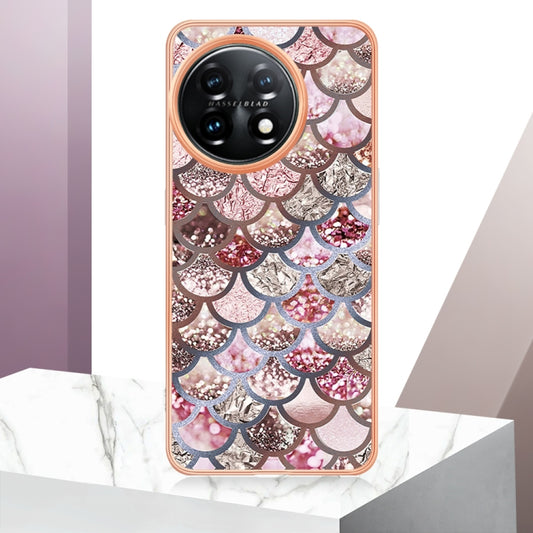 For OnePlus 11 Electroplating IMD TPU Phone Case(Pink Scales) by buy2fix