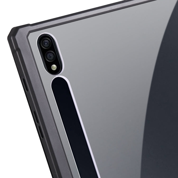 For Samsung Galaxy Tab S8 Ultra Acrylic 3-folding Smart Leather Tablet Case(Black) by buy2fix