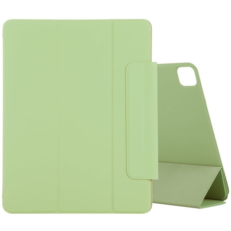 For iPad Air 13 2024 / 2025 / Pro 12.9 2020 Active Buckle Magnetic PU Leather Tablet Case With Holder & Sleep / Wake-up Function(Light Green) - iPad Pro 12.9 (2020) Cases by buy2fix | Online Shopping UK | buy2fix