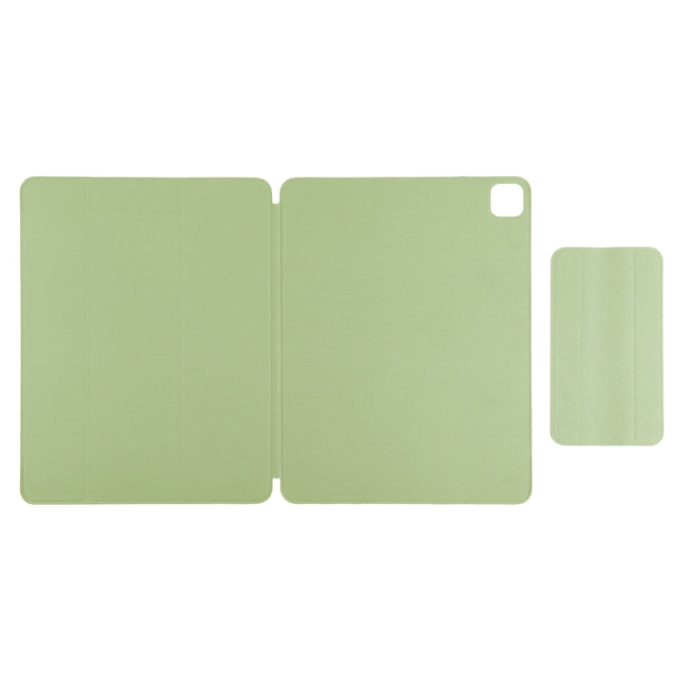 For iPad Air 13 2024 / 2025 / Pro 12.9 2020 Active Buckle Magnetic PU Leather Tablet Case With Holder & Sleep / Wake-up Function(Light Green) - iPad Pro 12.9 (2020) Cases by buy2fix | Online Shopping UK | buy2fix
