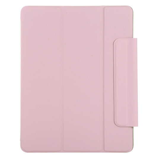 For iPad Air 13 2024 / 2025 / Pro 12.9 2020 Active Buckle Magnetic PU Leather Tablet Case With Holder & Sleep / Wake-up Function(Pink) by buy2fix