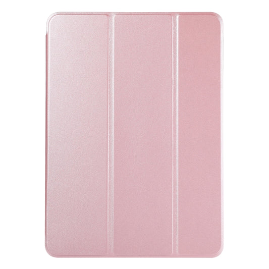 For iPad Air 13 2024 / Pro 12.9 2020 Non-buckle Double-sided Magnetic Flip Leather Tablet Case With Holder & Sleep / Wake-up Function(Rose Gold) by buy2fix
