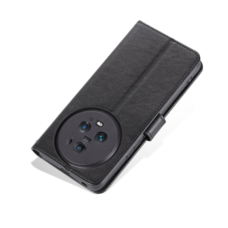 For Honor Magic5 Pro AZNS Sheepskin Texture Flip Leather Phone Case(Black) by AZNS