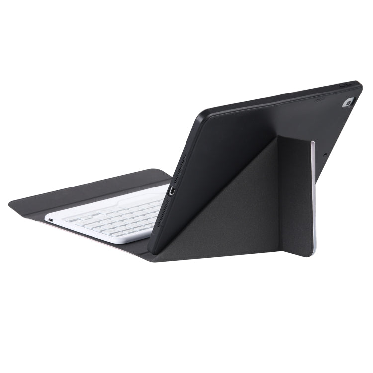 For iPad 2025 / 2022 B10S Triangle Holder Three-color Backlight Bluetooth Keyboard Leather Case(Blue Pink) - Universal by buy2fix | Online Shopping UK | buy2fix