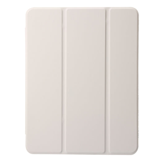 Clear Acrylic Leather Tablet Case For iPad Air 13 2025 / 2024 / Pro 12.9 2022/ 2021 / 2020 / 2018(Grey) by buy2fix