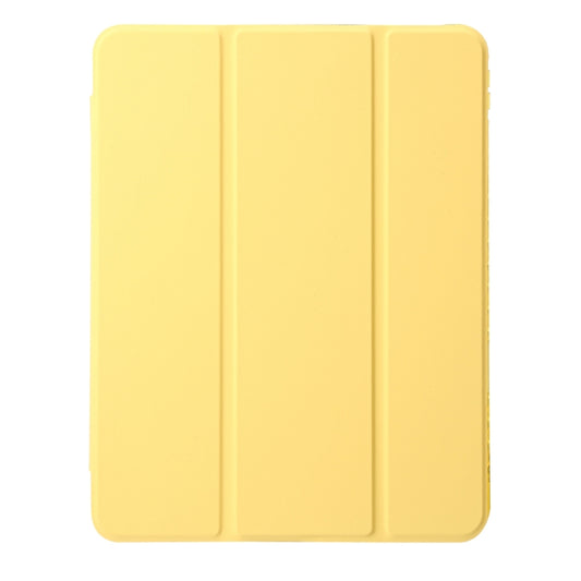 Clear Acrylic Leather Tablet Case For iPad Air 2025 / 13 2024 / Pro 12.9 2022/ 2021 / 2020 / 2018(Yellow) by buy2fix