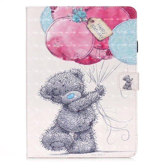 For iPad Pro 11 (2020) 3D Colored Drawing Horizontal Flip Leather Tablet Case, with Sleep / Wake-up Function & Holder & Card Slo & Wallet(Gray Bear) - iPad Pro 11 (2020) Cases by buy2fix | Online Shopping UK | buy2fix