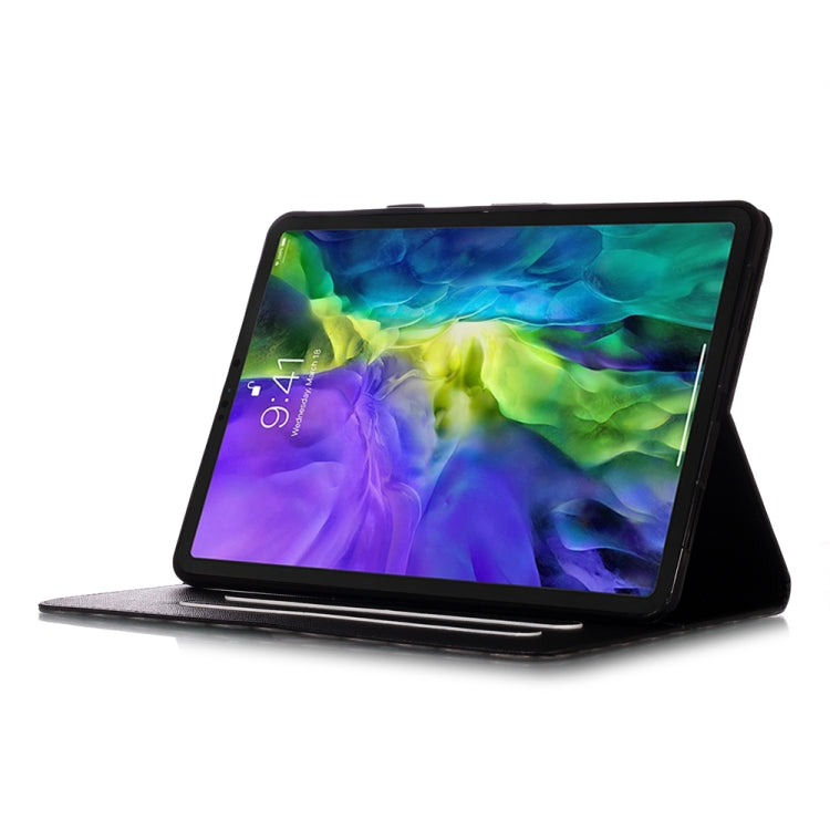 For iPad Pro 11 (2020) 3D Colored Drawing Horizontal Flip Leather Tablet Case, with Sleep / Wake-up Function & Holder & Card Slo & Wallet(Peacock Flower) - iPad Pro 11 (2020) Cases by buy2fix | Online Shopping UK | buy2fix
