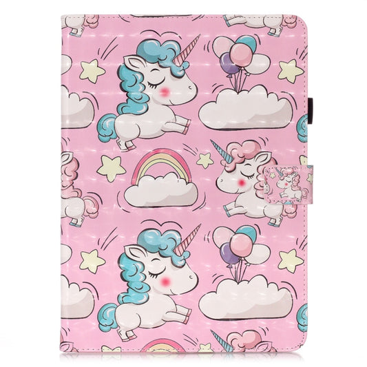 For iPad Pro 11 (2020) 3D Colored Drawing Horizontal Flip Leather Tablet Case, with Sleep / Wake-up Function & Holder & Card Slo & Wallet(Pink Pony) - iPad Pro 11 (2020) Cases by buy2fix | Online Shopping UK | buy2fix
