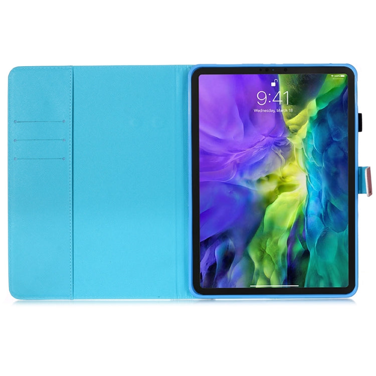 For iPad Pro 11 (2020) Colored Drawing Horizontal Flip Leather Tablet Case, with Sleep / Wake-up Function & Holder & Card Slo & Wallet(Grey Cat) - iPad Pro 11 (2020) Cases by buy2fix | Online Shopping UK | buy2fix
