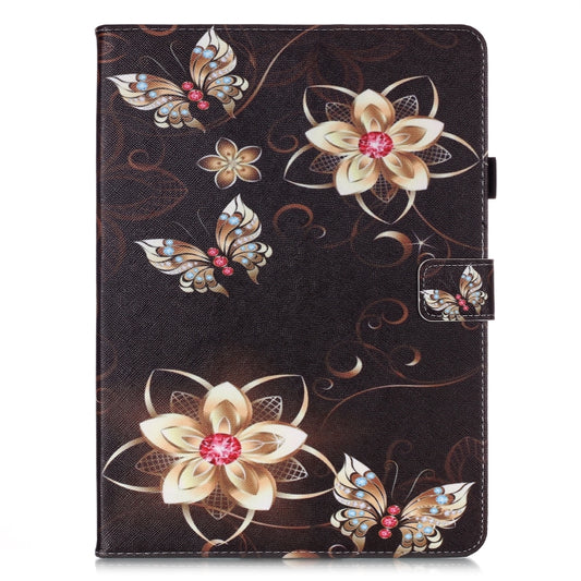 For iPad Pro 11 (2020) Colored Drawing Horizontal Flip Leather Tablet Case, with Sleep / Wake-up Function & Holder & Card Slo & Wallet(Golden Flower Butterfly) - iPad Pro 11 (2020) Cases by buy2fix | Online Shopping UK | buy2fix