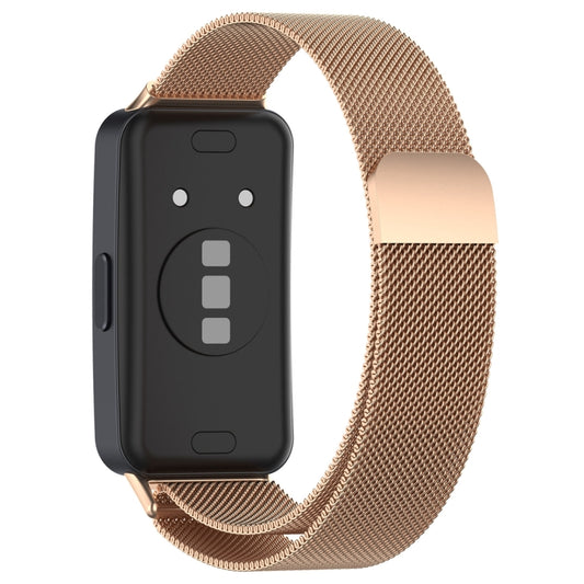 For Huawei Band 10 / 9 / 8 Milanese Metal Watch Band(Rose Gold) by buy2fix