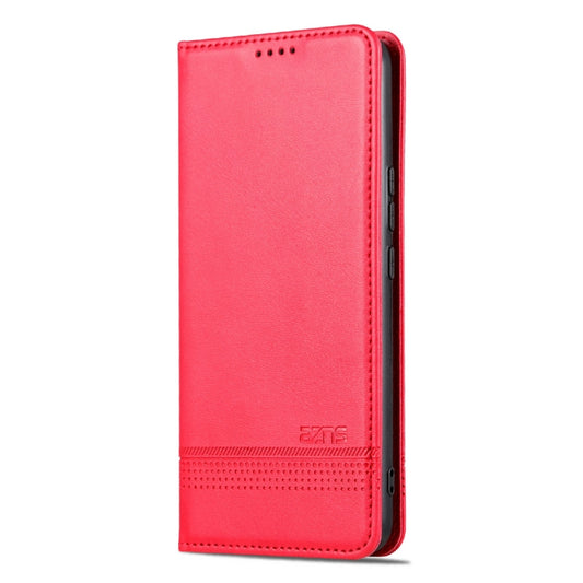 For Honor X5 AZNS Magnetic Calf Texture Flip Leather Phone Case(Red) by AZNS