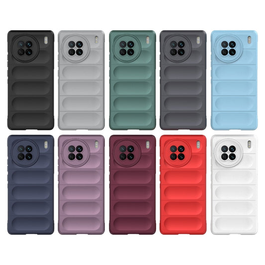 For vivo X90 5G Magic Shield TPU + Flannel Phone Case(Dark Blue) by buy2fix