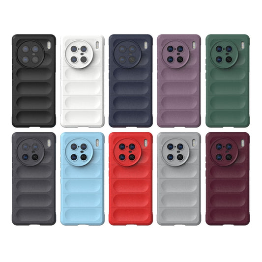 For vivo X90 Pro+ 5G Magic Shield TPU + Flannel Phone Case(Dark Blue) by buy2fix