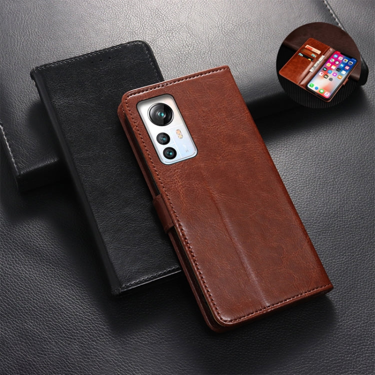 For Blackview A85 idewei Crazy Horse Texture Leather Phone Case with Holder(Black) by idewei