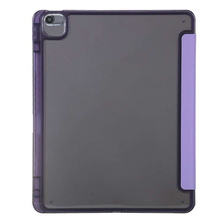 For iPad 10.2 2021 / 2020 / 10.5 Clear Acrylic Deformation Leather Tablet Case(Purple) - iPad 10.2 Cases by buy2fix | Online Shopping UK | buy2fix