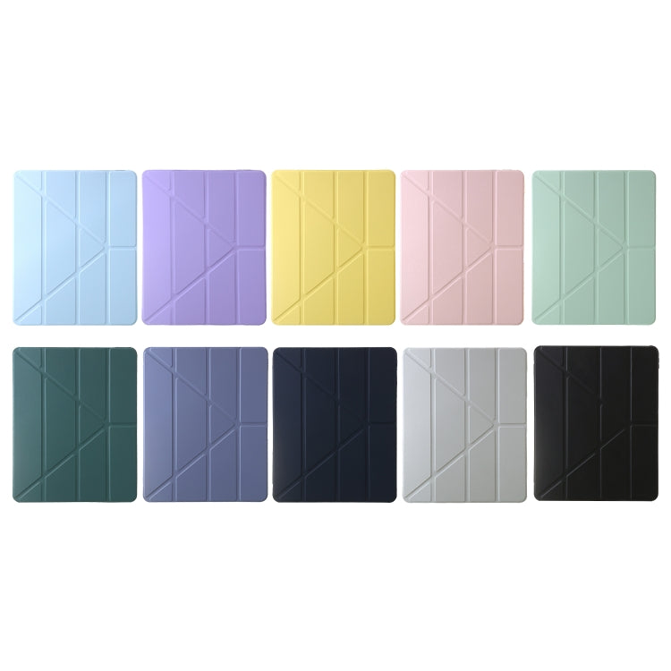 For iPad 10.2 2021 / 2020 / 10.5 Clear Acrylic Deformation Leather Tablet Case(Purple) - iPad 10.2 Cases by buy2fix | Online Shopping UK | buy2fix