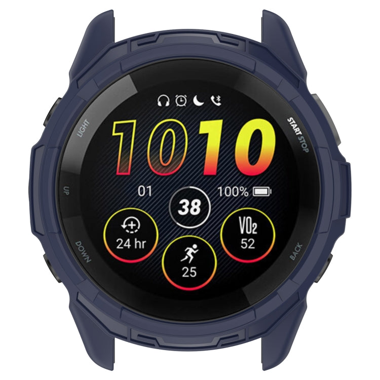 For Garmin Forerunner 265 Armor Hollow Watch Protective Case(Midnight Blue) - Watch Cases by buy2fix | Online Shopping UK | buy2fix
