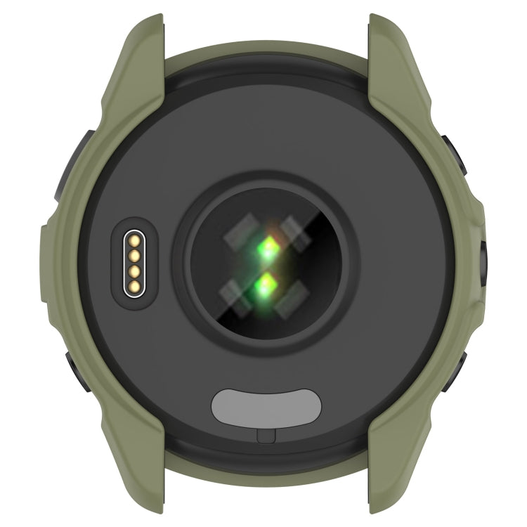For Garmin Forerunner 265S Armor Hollow Watch Protective Case(Jungle Green) - Watch Cases by buy2fix | Online Shopping UK | buy2fix