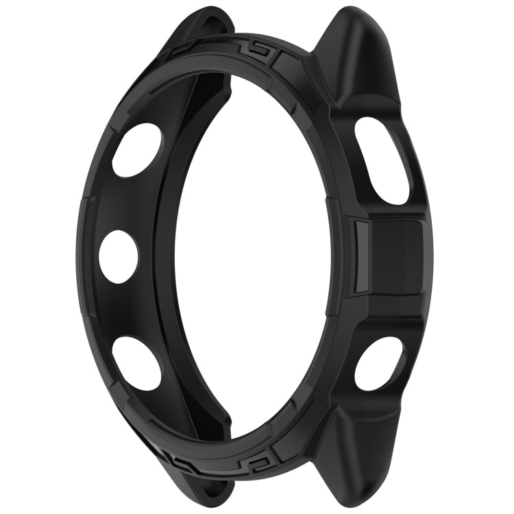 For Garmin Forerunner 265S Armor Hollow Watch Protective Case(Black) - Watch Cases by buy2fix | Online Shopping UK | buy2fix