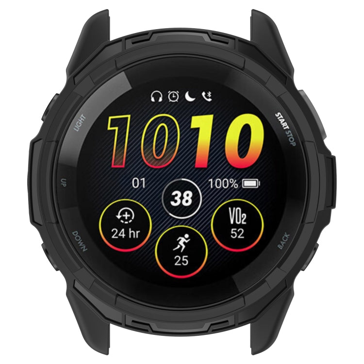 For Garmin Forerunner 265S Armor Hollow Watch Protective Case(Black) - Watch Cases by buy2fix | Online Shopping UK | buy2fix