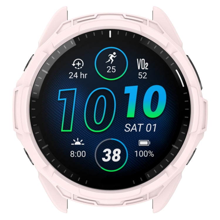 For Garmin Forerunner 965 Armor Hollow Watch Protective Case(Light Pink) - Watch Cases by buy2fix | Online Shopping UK | buy2fix