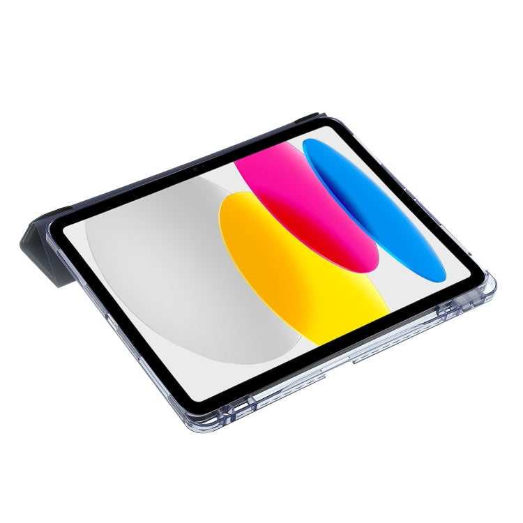 For iPad 2025 / 2022 Clear Acrylic Deformation Leather Tablet Case(Dark Blue) - iPad 2025 / 2022 Cases by buy2fix | Online Shopping UK | buy2fix