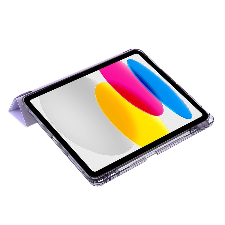 For iPad 2025 / 2022 Clear Acrylic Deformation Leather Tablet Case(Purple) - iPad 2025 / 2022 Cases by buy2fix | Online Shopping UK | buy2fix