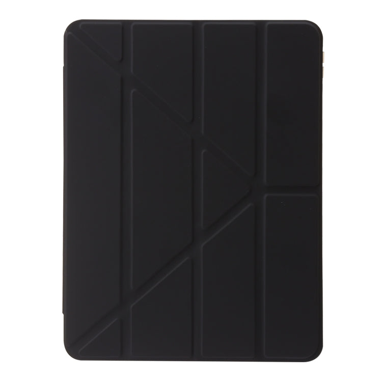 For iPad Pro 12.9 2022 / 2021 / 2020 Clear Acrylic Deformation Leather Tablet Case(Black) - iPad Pro 12.9 (2022/2021) Cases by buy2fix | Online Shopping UK | buy2fix