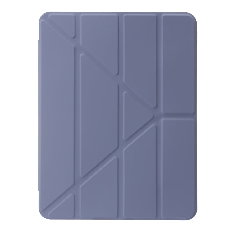 For iPad Pro 12.9 2022 / 2021 / 2020 Clear Acrylic Deformation Leather Tablet Case(Lavender Purple) - iPad Pro 12.9 (2022/2021) Cases by buy2fix | Online Shopping UK | buy2fix