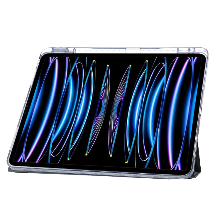 For iPad Pro 12.9 2022 / 2021 / 2020 Clear Acrylic Deformation Leather Tablet Case(Lavender Purple) - iPad Pro 12.9 (2022/2021) Cases by buy2fix | Online Shopping UK | buy2fix