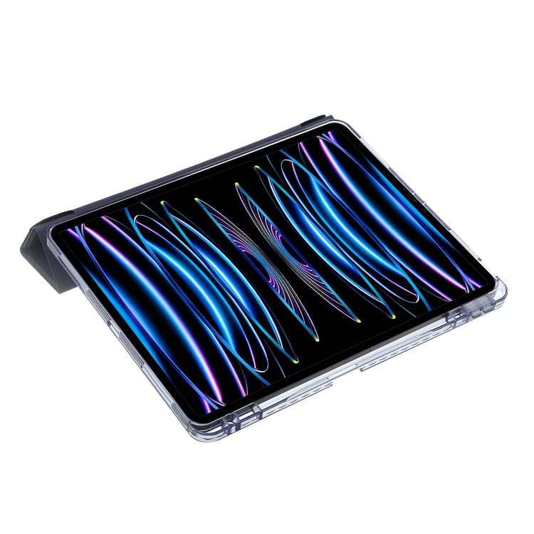 For iPad Pro 12.9 2022 / 2021 / 2020 Clear Acrylic Deformation Leather Tablet Case(Lavender Purple) - iPad Pro 12.9 (2022/2021) Cases by buy2fix | Online Shopping UK | buy2fix