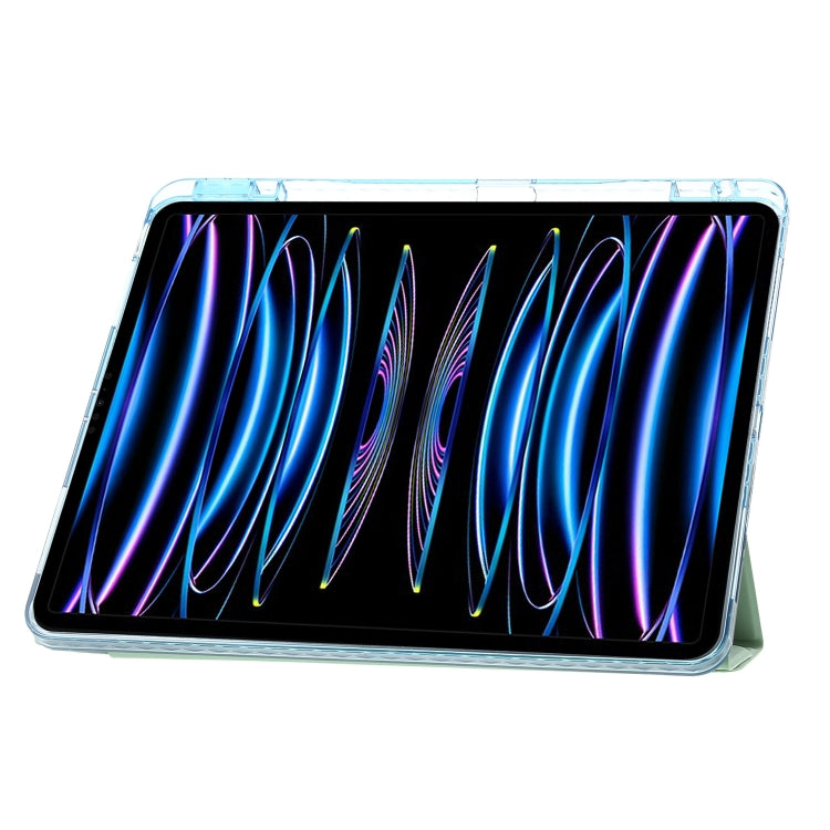 For iPad Pro 12.9 2022 / 2021 / 2020 Clear Acrylic Deformation Leather Tablet Case(Green) - iPad Pro 12.9 (2022/2021) Cases by buy2fix | Online Shopping UK | buy2fix