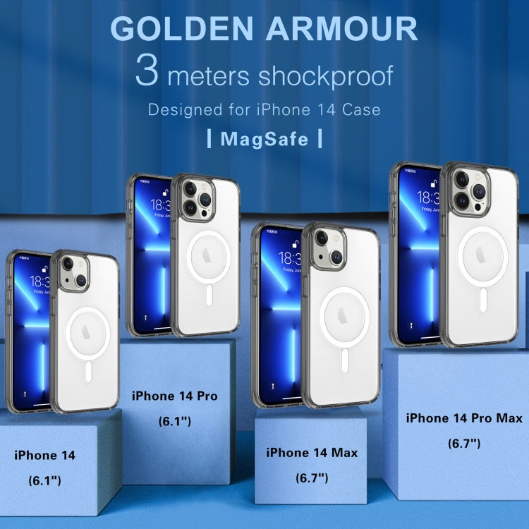 For iPhone 14 Magsafe Magnetic Airbag Shockproof TPU + PC Phone Case(Transparent White) by buy2fix