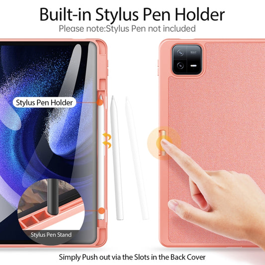 For Xiaomi Pad 6 Pro / Pad 6 DUX DUCIS Domo Series Magnetic Flip Leather Tablet Case(Pink) by DUX DUCIS