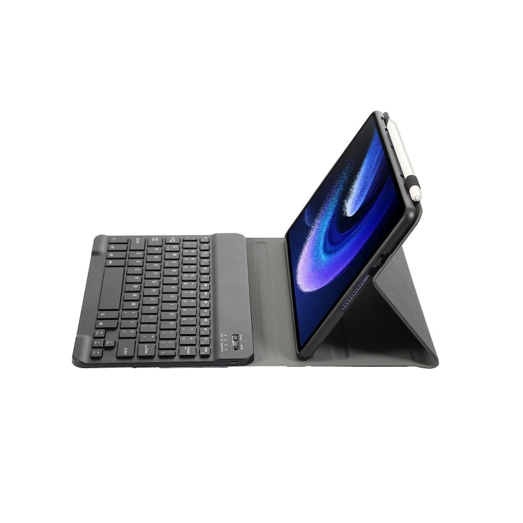 For Xiaomi Pad 6 / Pad 6 Pro A0N7 Lambskin Texture Ultra-thin Bluetooth Keyboard Leather Case(Black) - Xiaomi Keyboard by buy2fix | Online Shopping UK | buy2fix