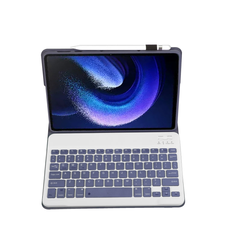 For Xiaomi Pad 6 / Pad 6 Pro A0N7 Lambskin Texture Ultra-thin Bluetooth Keyboard Leather Case(Purple) - Xiaomi Keyboard by buy2fix | Online Shopping UK | buy2fix