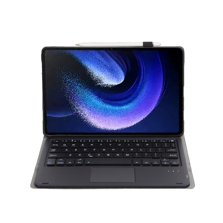 For Xiaomi Pad 6 / Pad 6 Pro A0N7-A Lambskin Texture Ultra-thin Bluetooth Keyboard Leather Case with Touchpad(Black) - Xiaomi Keyboard by buy2fix | Online Shopping UK | buy2fix
