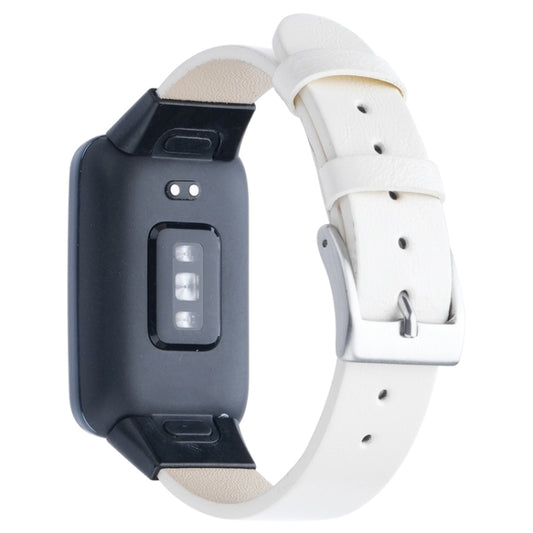 For Xiaomi Mi Band 7 Pro Leather Texture Replacement Watch Band(White) by buy2fix