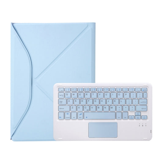Z10B-A For iPad 10th Gen 10.9 2022 / 11 2025 Pen Slot Touchpad Bluetooth Keyboard Leather Tablet Case(Sky Blue) by buy2fix