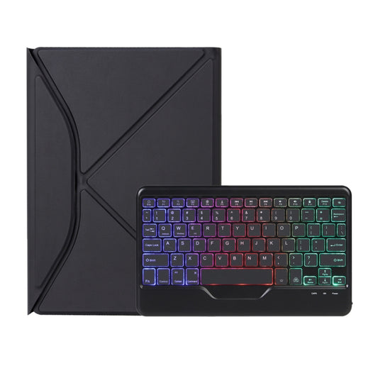 Z10BS For iPad 10th Gen 10.9 2022 / 11 2025 Pen Slot Backlight Bluetooth Keyboard Leather Tablet Case(Black) by buy2fix