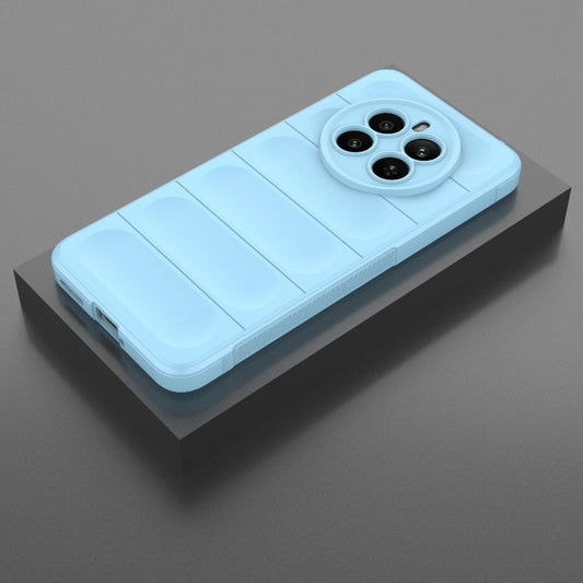 For Realme 12+ 5G Global Magic Shield TPU + Flannel Phone Case(Light Blue) by buy2fix