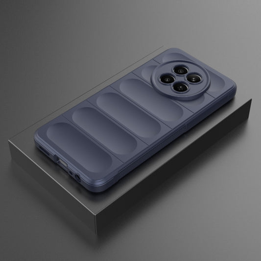 For Realme 12 5G Global Magic Shield TPU + Flannel Phone Case(Dark Blue) by buy2fix