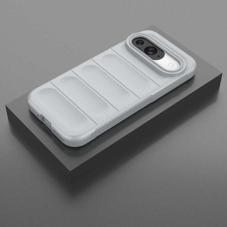 For Google Pixel 9 Pro 5G Magic Shield TPU + Flannel Phone Case(Grey) - Google Cases by buy2fix | Online Shopping UK | buy2fix