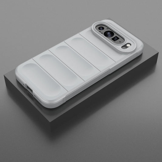 For Google Pixel 9 Pro XL 5G Magic Shield TPU + Flannel Phone Case(Grey) by buy2fix